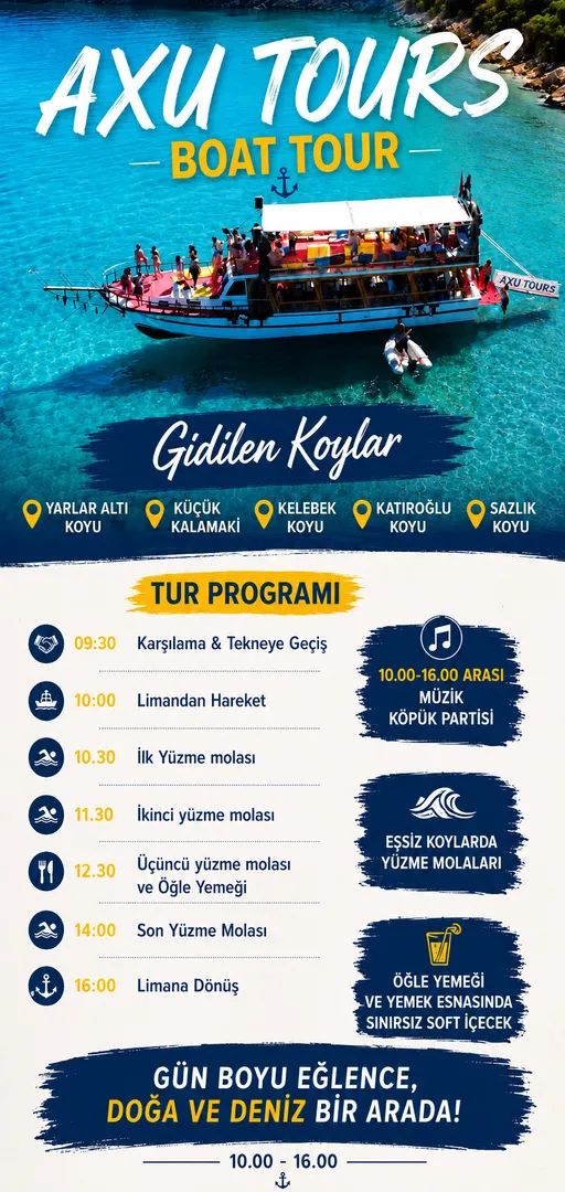 Güzelçamlı Tekne Turu – Dilek Yarımadası Koyları